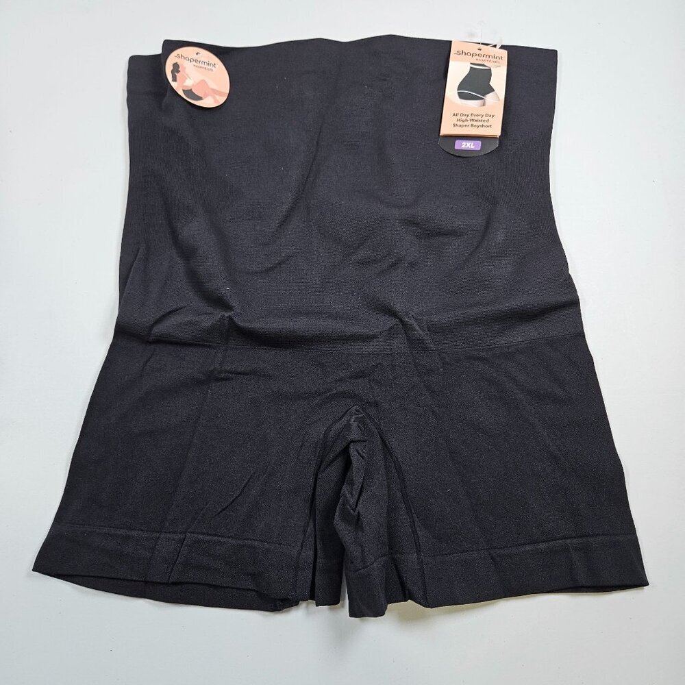 Truekind All Day Everyday High Waisted Shaper Boy Shorts Women Size 2XL NWT BLK
